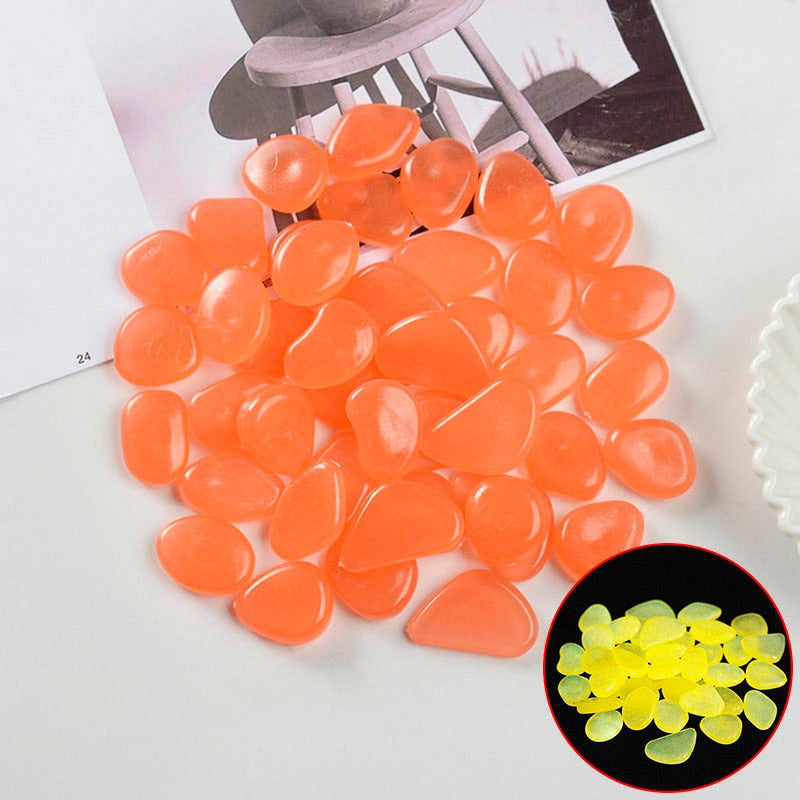 Luminous Garden Stones in Different Colors