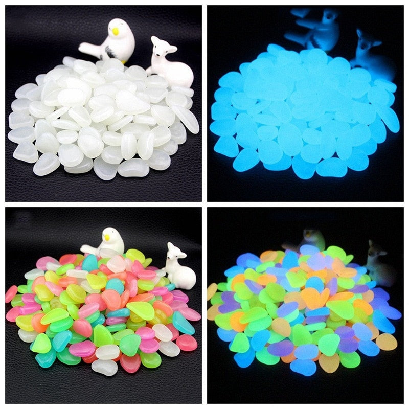 Luminous Garden Stones in Different Colors