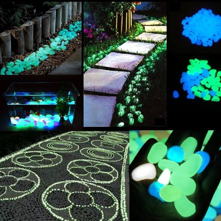 Luminous Garden Stones in Different Colors
