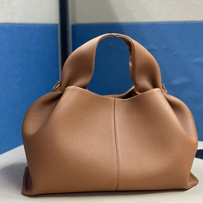 Bolso de hombro suave para mujer con asa superior y cierre de cremallera