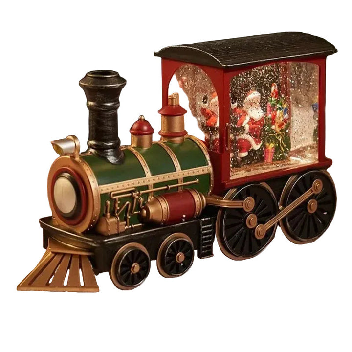 Illuminated Christmas Train with Snow Effect for a Magical Festive Atmosphere