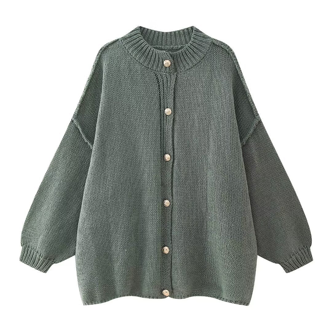 Comfortable Oversized Women Cardigan with buttons