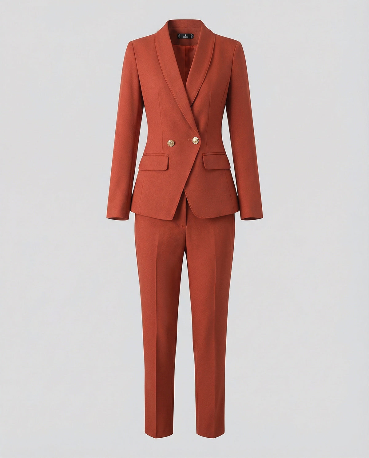 Women's Two-Piece Trouser Suit with Single-Breasted Blazer
