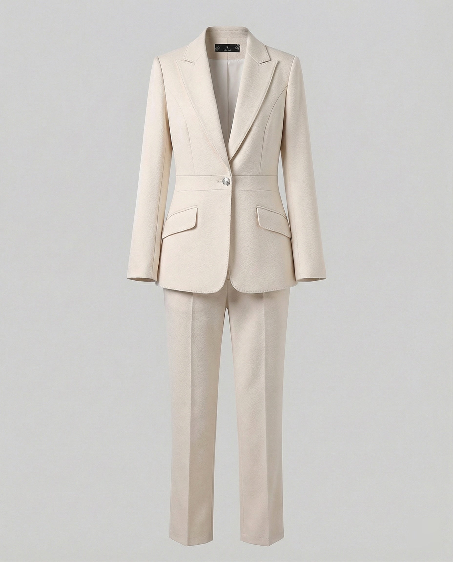 Women's Two-Piece Trouser Suit with Single-Breasted Blazer