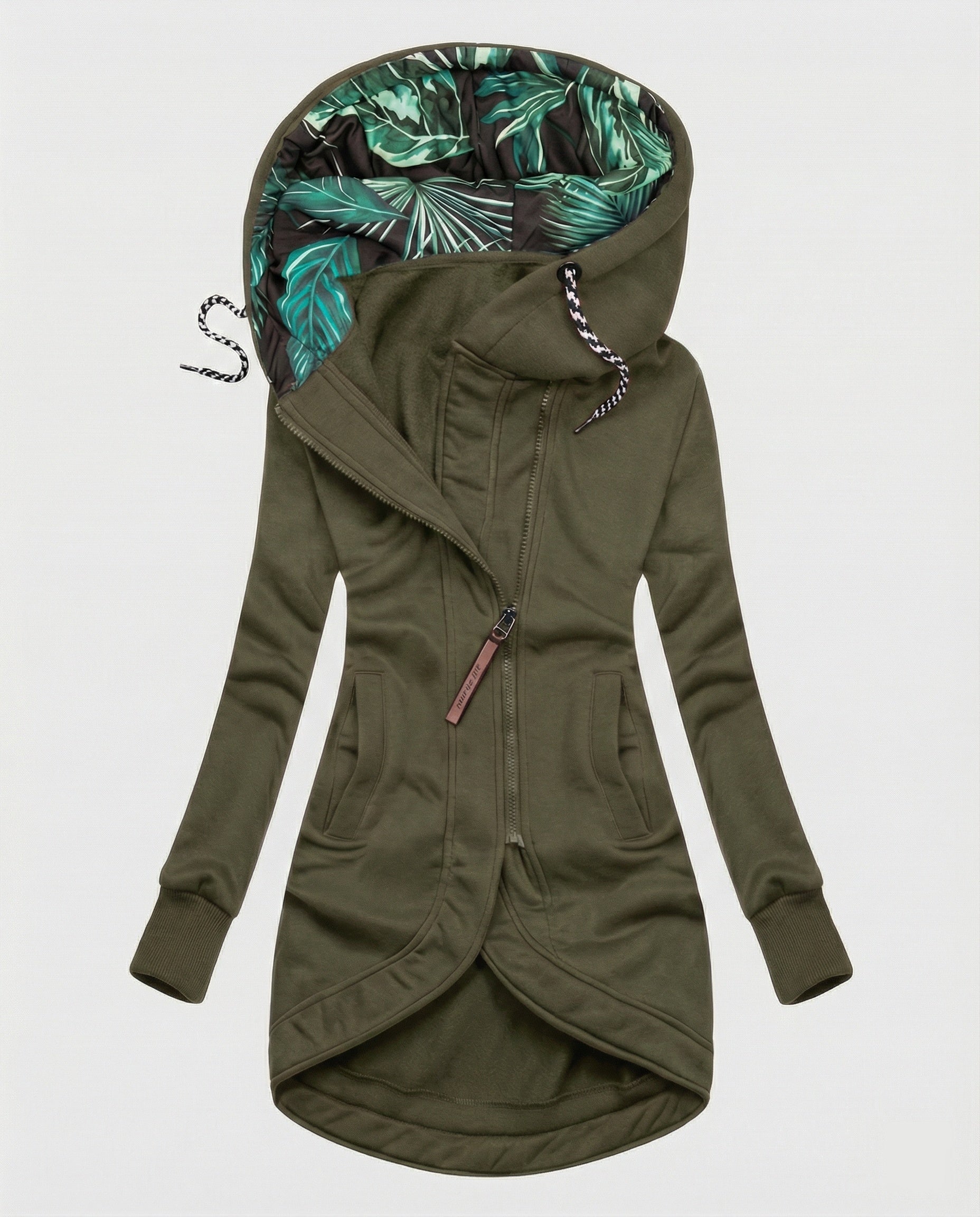 Women's Warm Winter Coat with Hood and Feminine Cut