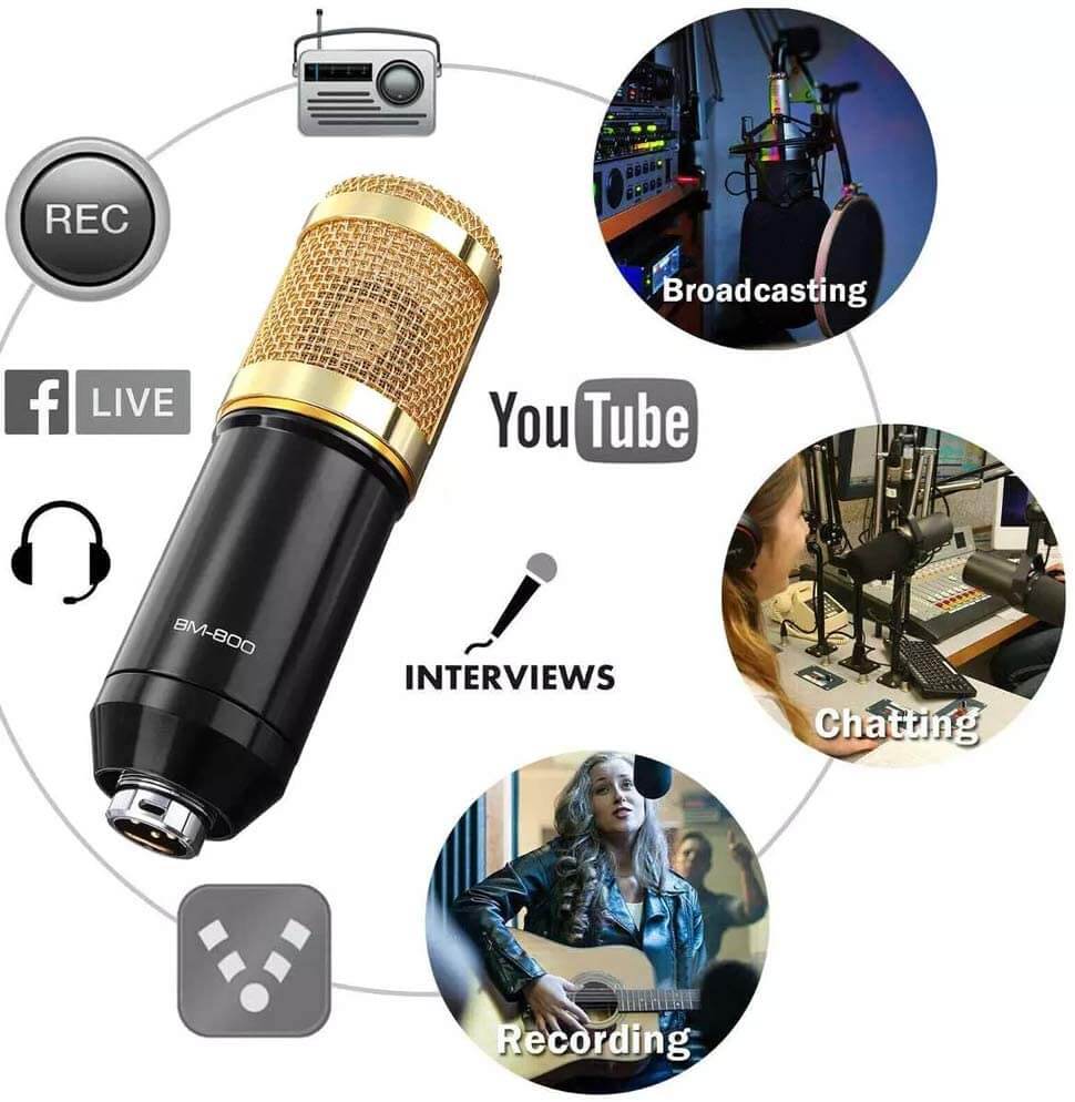 Professional Condenser Microphone Set for Studio Recording