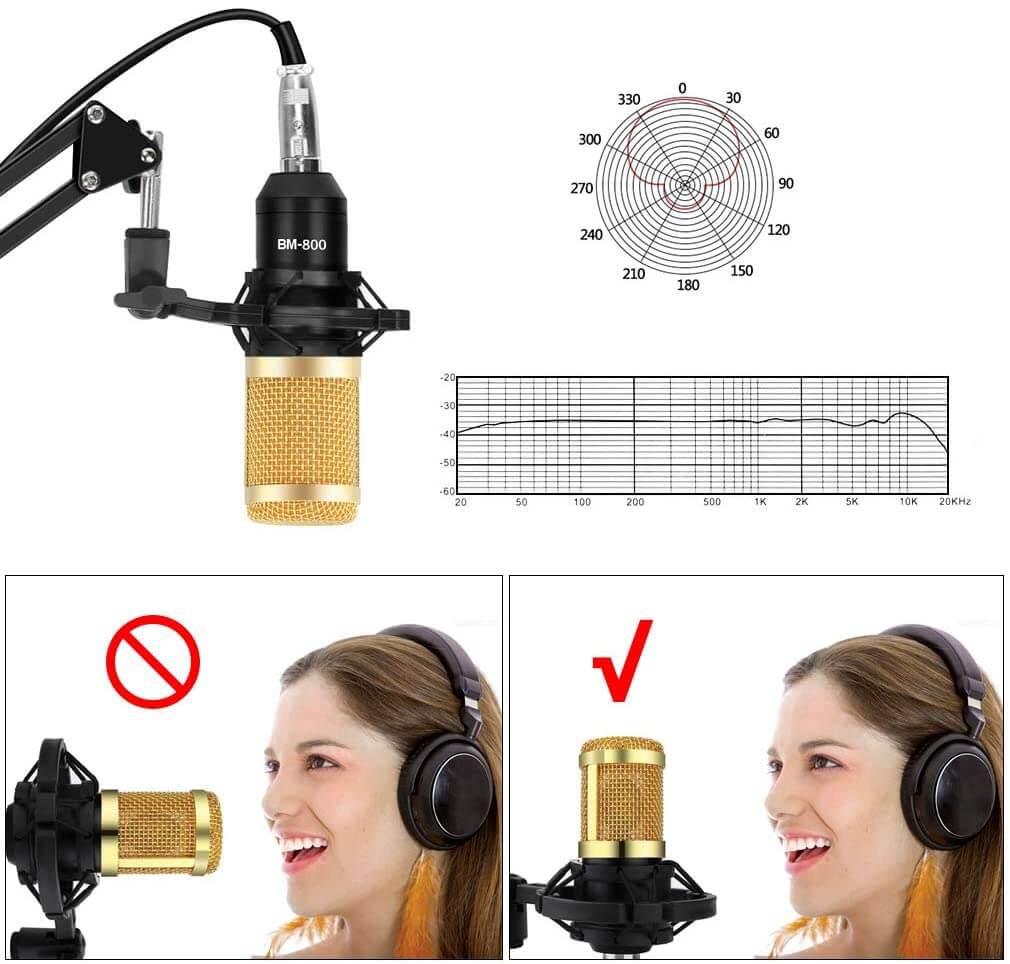 Professional Condenser Microphone Set for Studio Recording