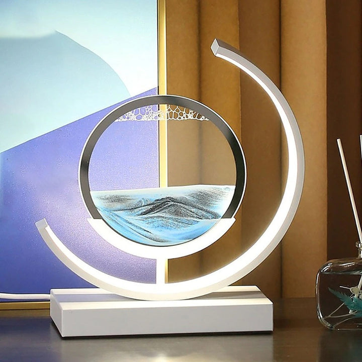 Quicksand-table lamp - Unique, casual 3D-sandmaleri