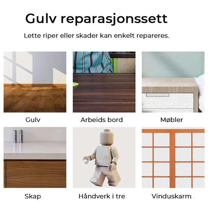 Reparasjonssett for Tregulv and Furniture - Scratches and Damage
