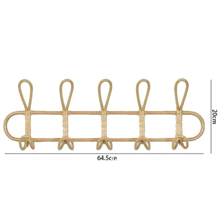 Retro veggh Enger in rattan with servicable hook