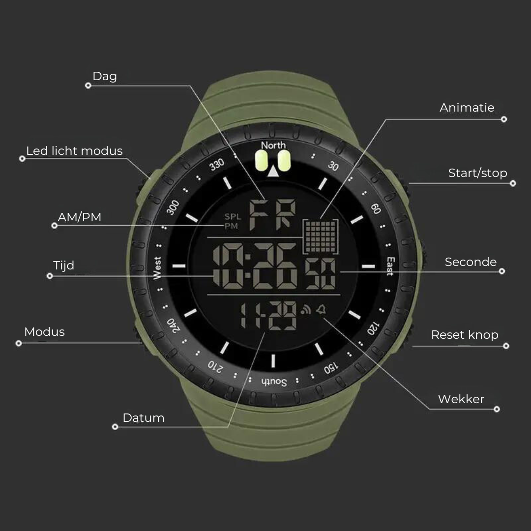 Unisex utomhu clock for eventyrere | robust and waterproof