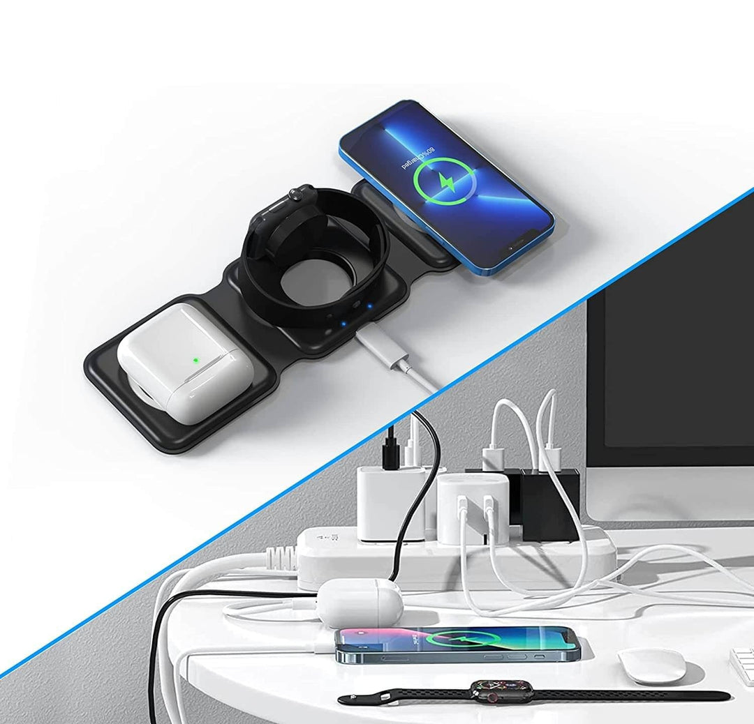 Unisex Foldable Wireless Charger with Magnetic Attachment