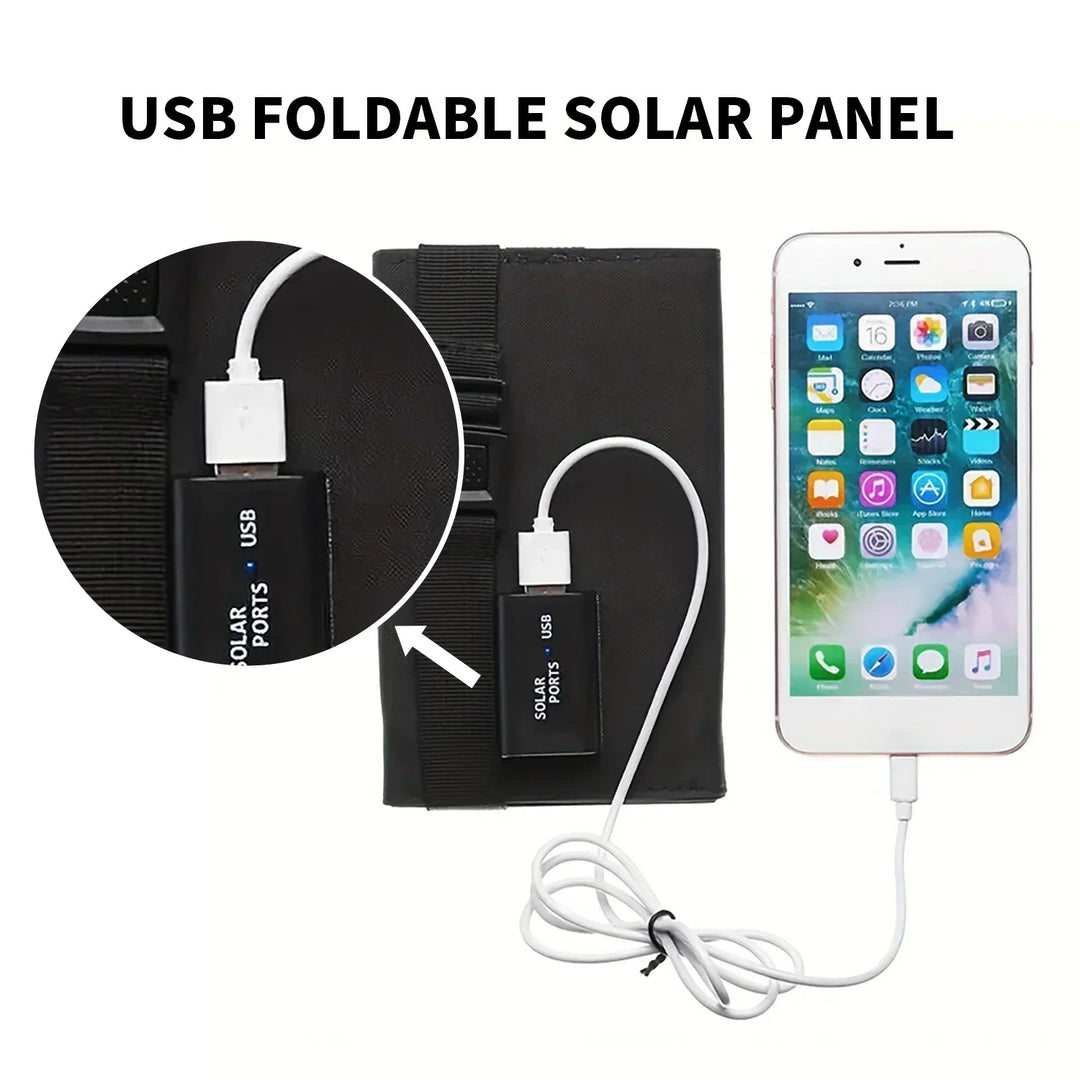 Collapsible solcellepanel for outdoor usage