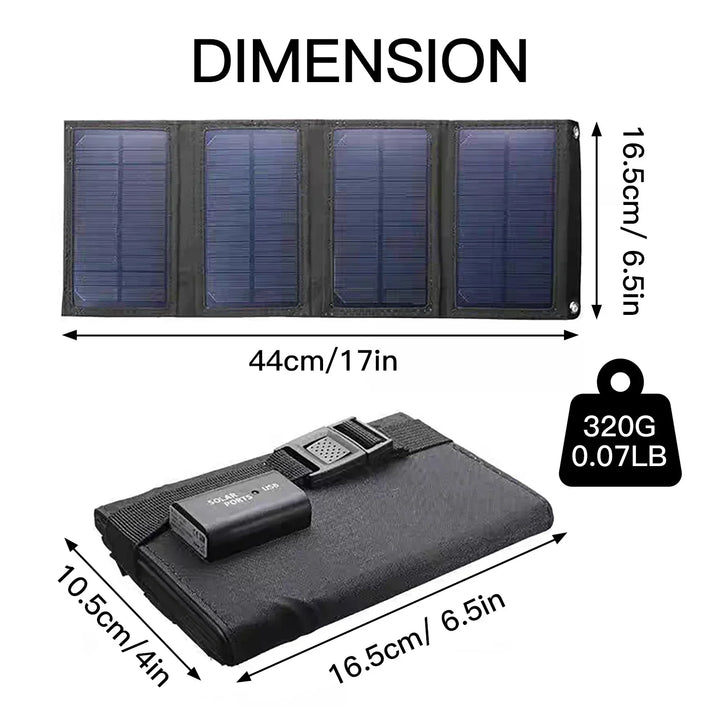 Collapsible solcellepanel for outdoor usage
