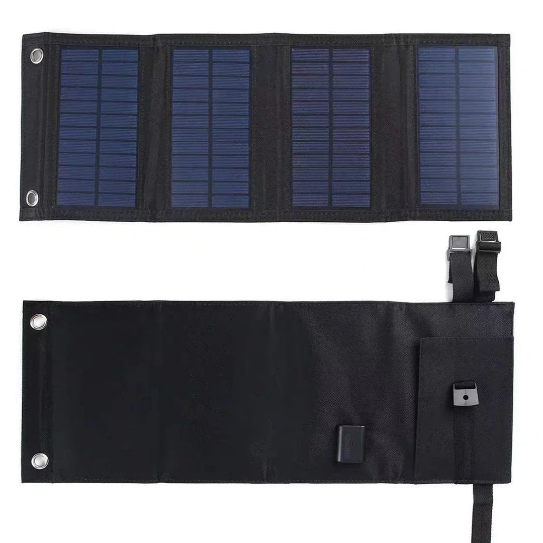 Collapsible solcellepanel for outdoor usage