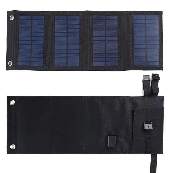 Collapsible solcellepanel for outdoor usage