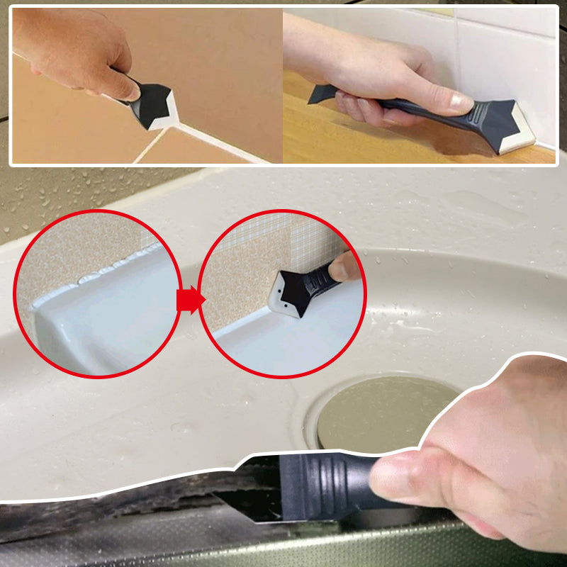 Silicone Caulking Tool | 3-in-1 Tool Kit | For Corners &amp; Showers