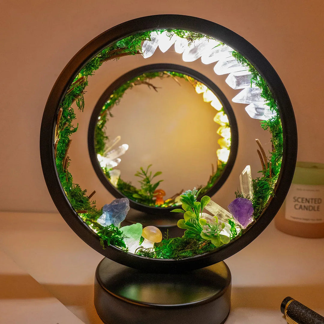 Sirku teach night shine with green decoration for a calming atmosphere