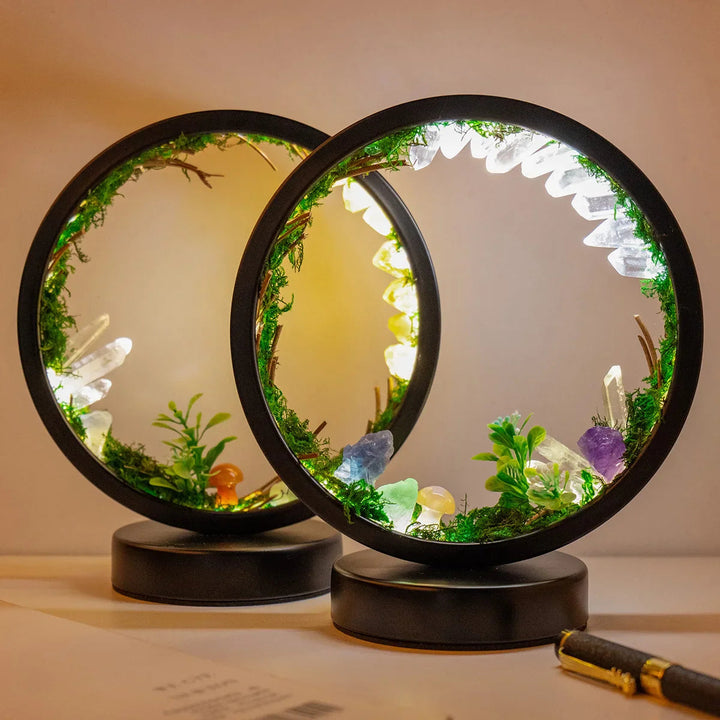 Sirku teach night shine with green decoration for a calming atmosphere