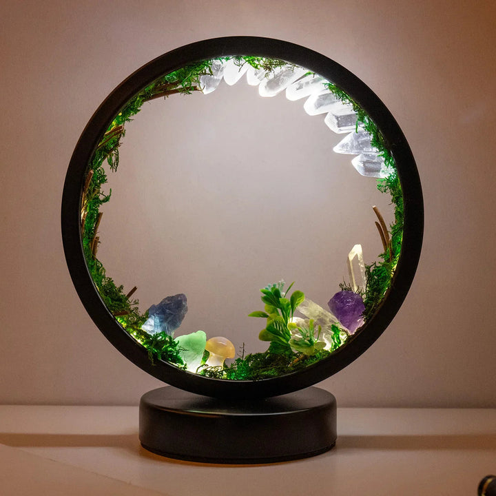 Sirku teach night shine with green decoration for a calming atmosphere