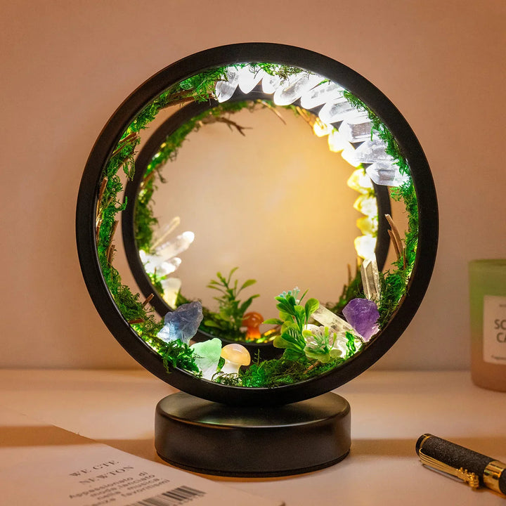 Sirku teach night shine with green decoration for a calming atmosphere