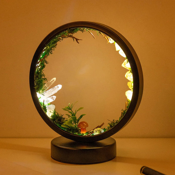 Sirku teach night shine with green decoration for a calming atmosphere