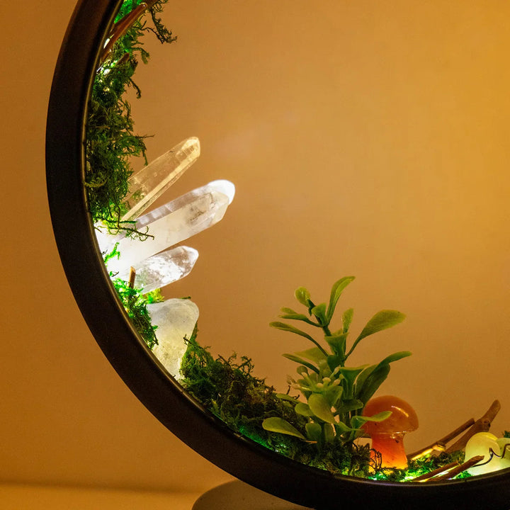Sirku teach night shine with green decoration for a calming atmosphere