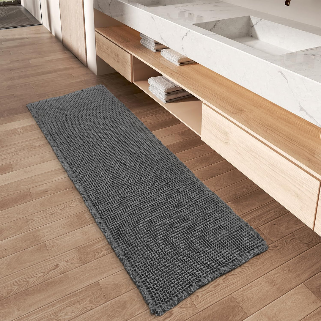 Non-slip boho waffle run feeble for home