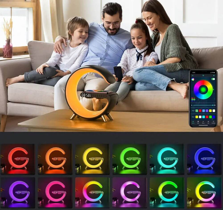 Smart Multifunctional Speaker with Wireless Charging and Light
