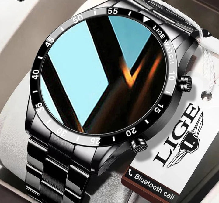 Smart clock for men with bluetooth and pulse gauge