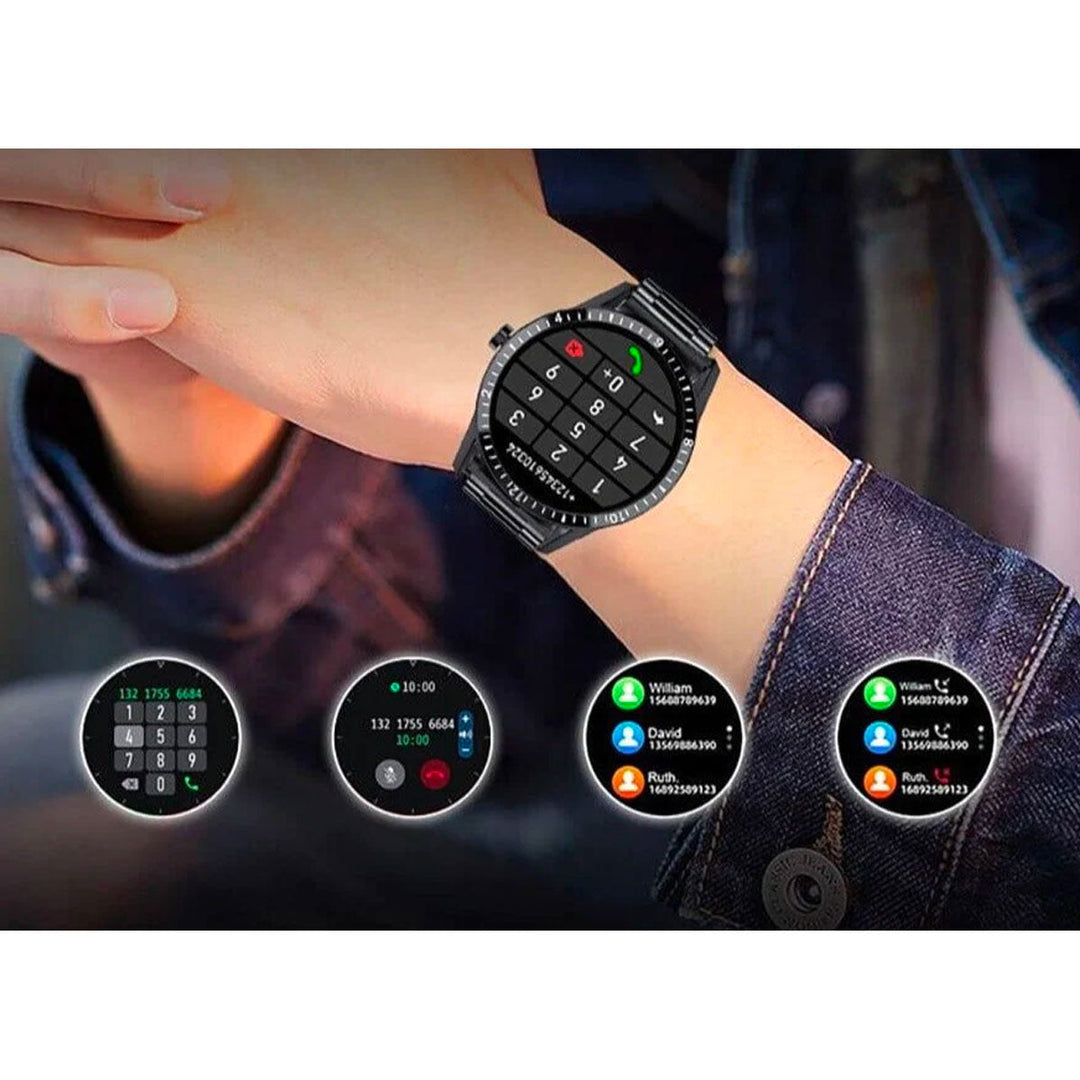 Smart clock for men with bluetooth and pulse gauge