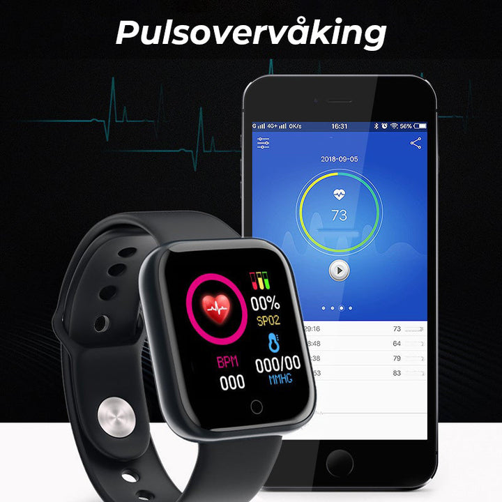 Smartwatch with Pulsmåler – Multifunksjon IP67 Waterproof