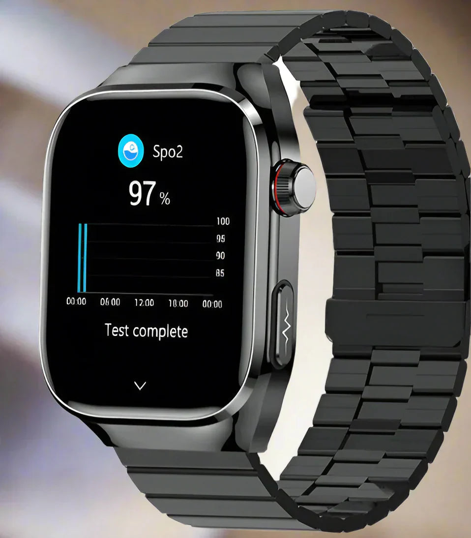 Smart clock for health monitoring with amoled screen for adult