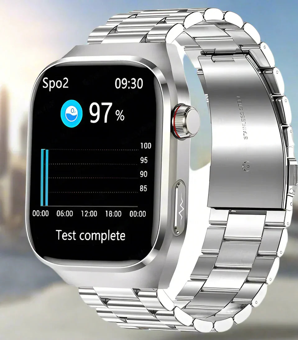 Smart clock for health monitoring with amoled screen for adult