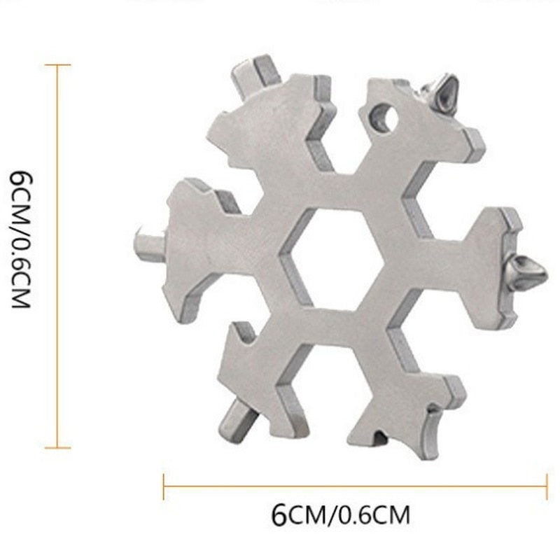 Unisex Snowflake Multi-Tool – Compact Keyring Tool