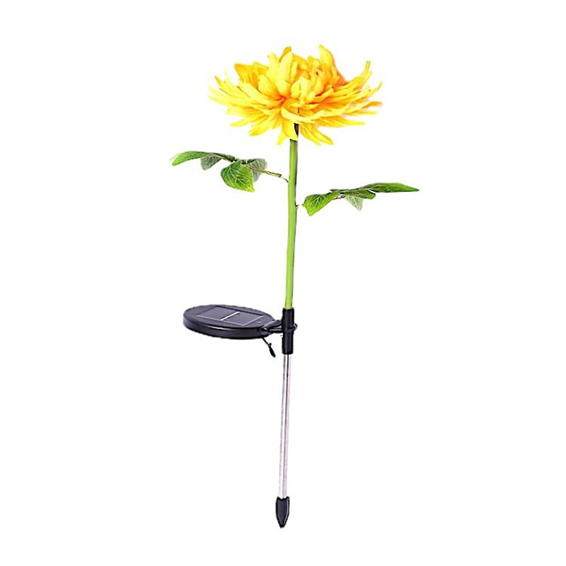 The solar-powered Chrysanthemum LED flood light