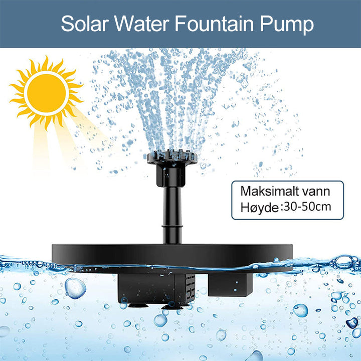 Soldrevet Fontenepumpe | Hagedekorasjon with Light - Solenergi