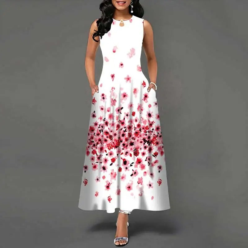 Flowers Bohem Sleeveless Dress for women - Summery &amp; Comfortable