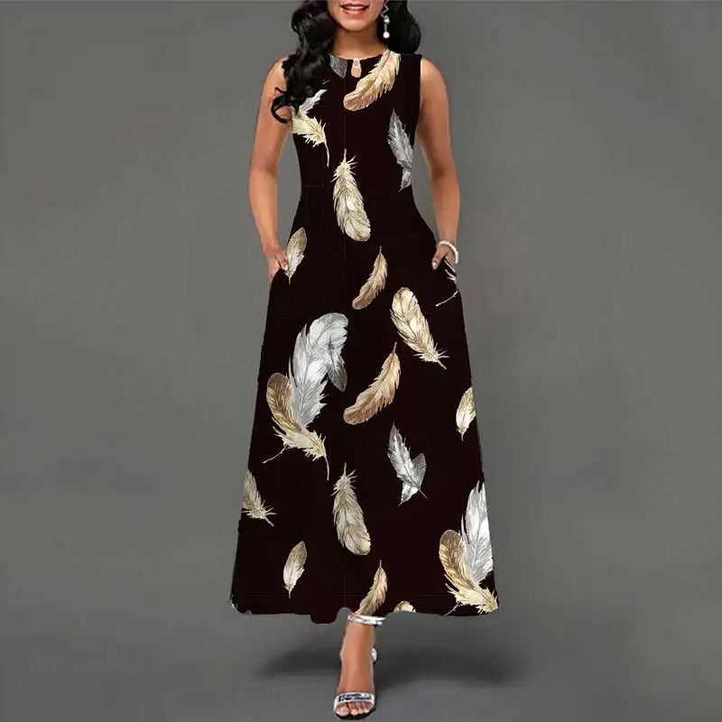 Flowers Bohem Sleeveless Dress for women - Summery &amp; Comfortable