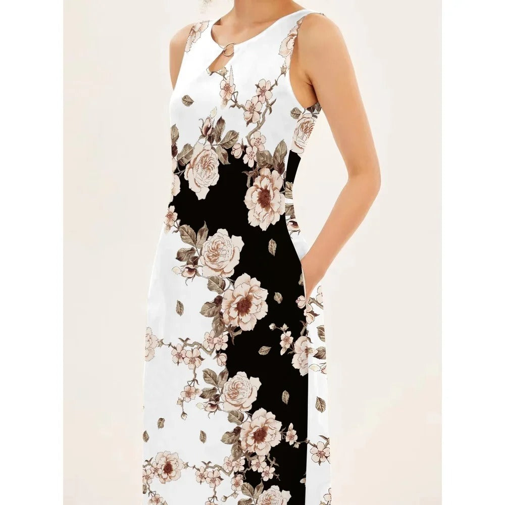 Flowers Bohem Sleeveless Dress for women - Summery &amp; Comfortable