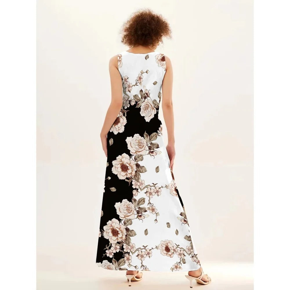 Flowers Bohem Sleeveless Dress for women - Summery &amp; Comfortable