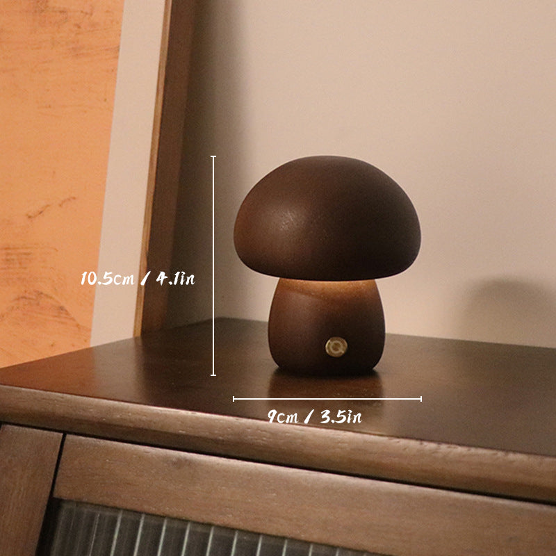 Rechargeable table lamp in wood | Soppformet | LED-light