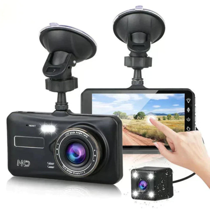 Wireless double dashbordkamera with 170° and nattsyn