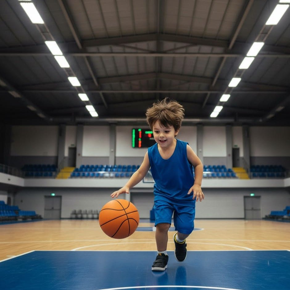 Indoor quiet basketb all for exercise