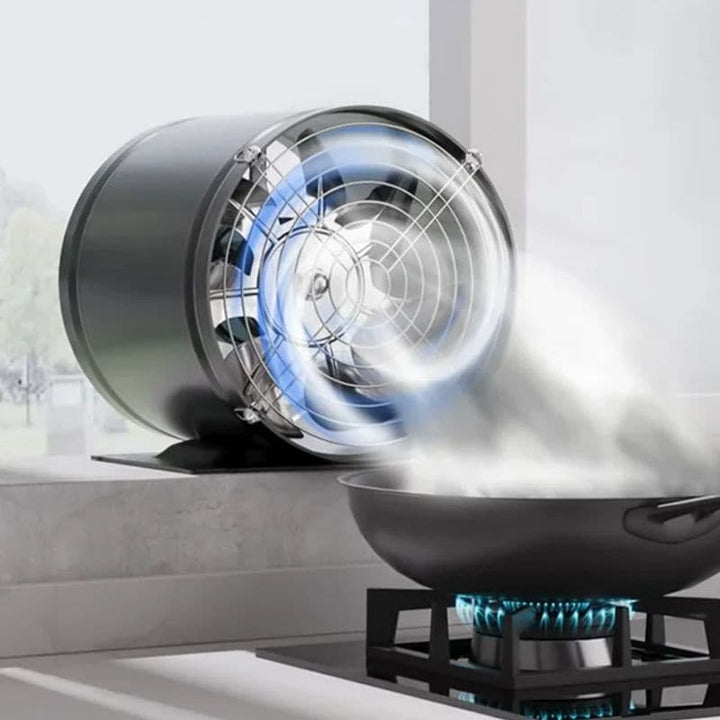 Quiet pedestrian ventilation fan for kitchen and bathroom