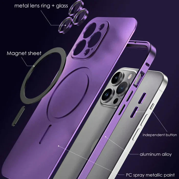 Style clean metal iphone cover for robust protection