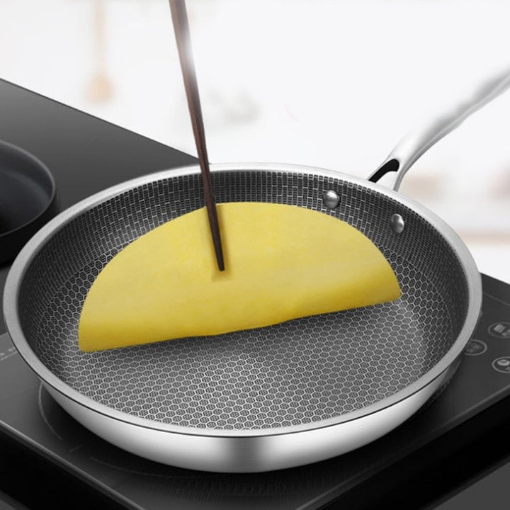 Black Stainless Steel Frying Pan with Pixel Technology – Non-Stick