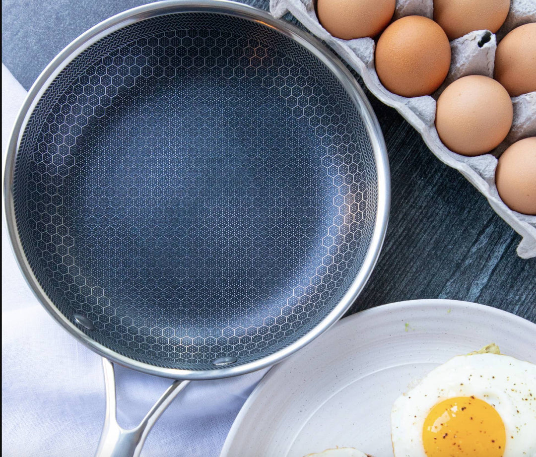 Black Stainless Steel Frying Pan with Pixel Technology – Non-Stick