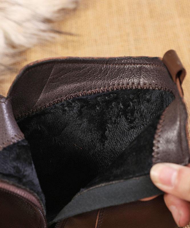 Women Boots with Zip and Chunky Heel