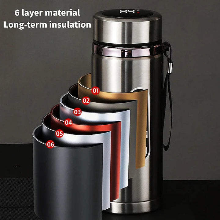 Thermos with led-display - perfect for heat and cold drikker